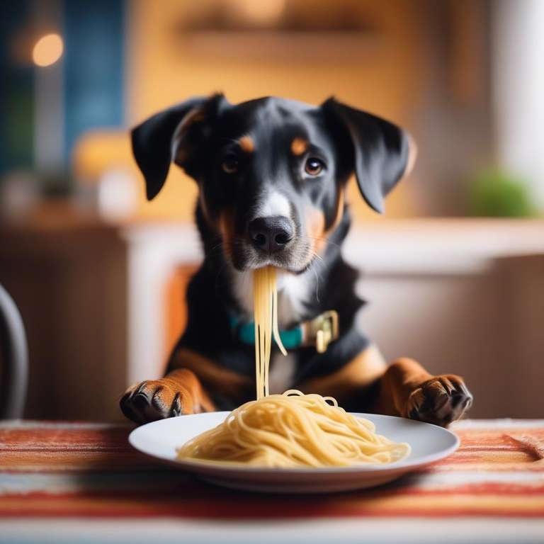 imagen sobre los perros pueden comer pasta?
